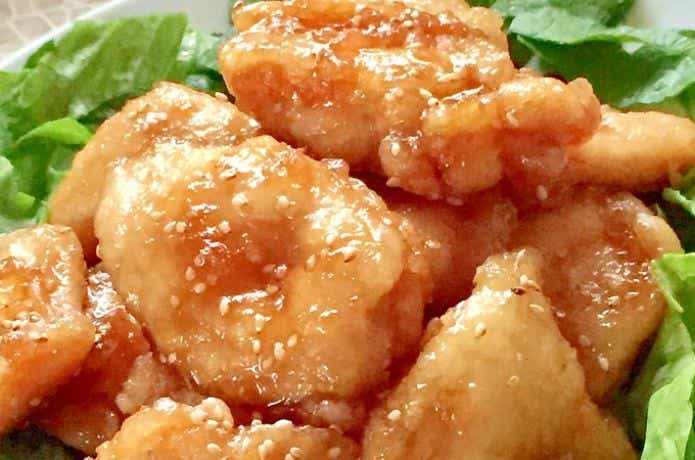 鶏ムネ肉の柔らか甘辛チキン