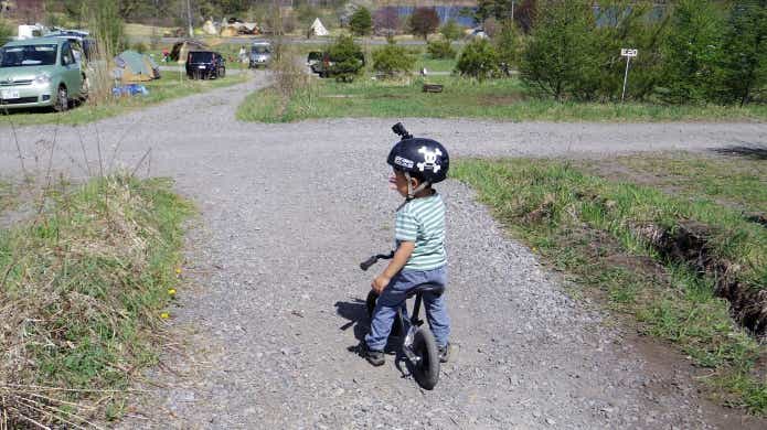 アクションカメラGoProで撮った自転車に乗る子供