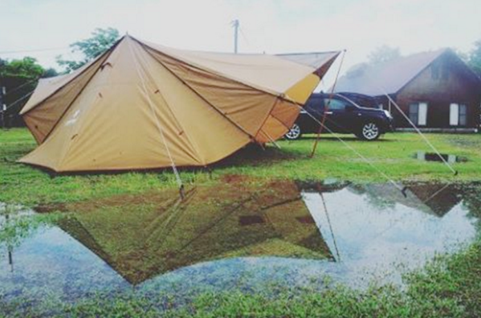 テントの雨対策