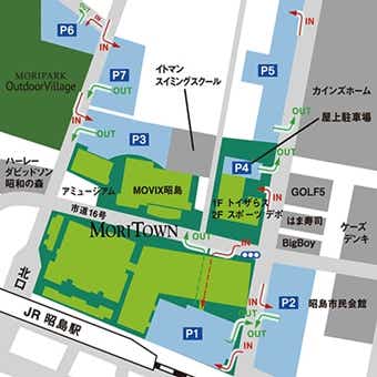 昭島アウトドアヴィレッジの地図