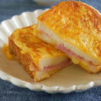 ピクニック お弁当　ハム＆チーズのフレンチトースト風サンド