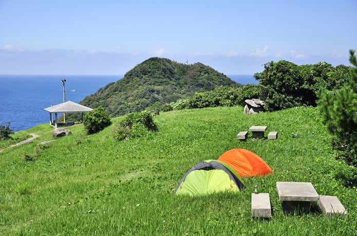 山口県のキャンプ場と海