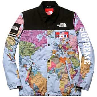 Supreme×ノースフェイスMap Expedition Coaches Jacket