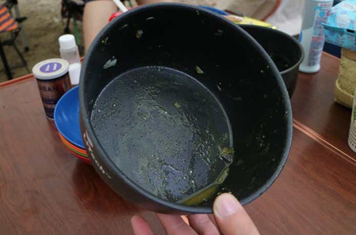 使用後のカレー鍋