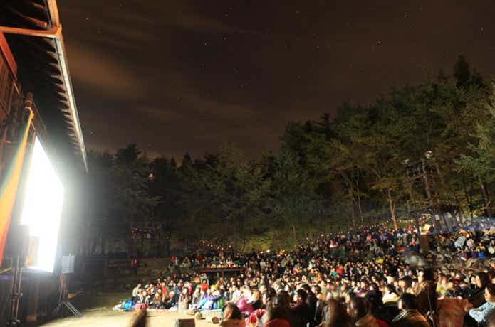 夜空と交差する森の映画祭