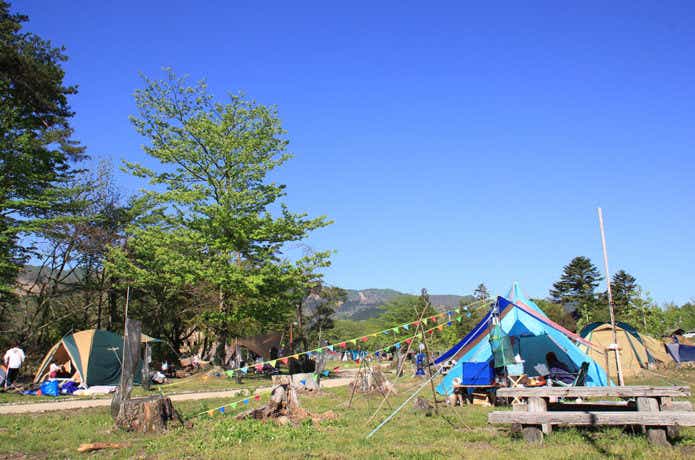 神鍋高原　キャンピング風景