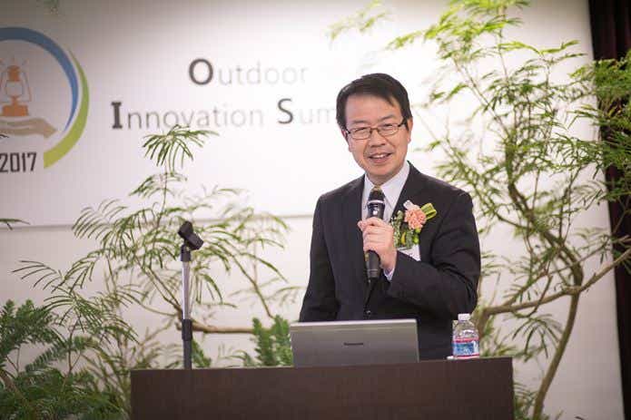 アウトドアイノベーションサミットとして2017年の様子　スポーツ庁参事官　地域振興担当　仙台 光仁氏