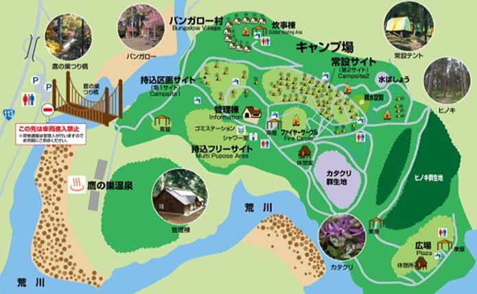 キャンプ場の地図
