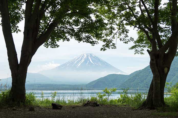 富士山が一望できる湖畔の「浩庵キャンプ場」