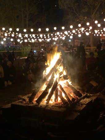 アラバキロックフェスティバル　焚き火