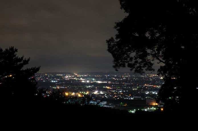 高岡二上山キャンプ場からの夜景