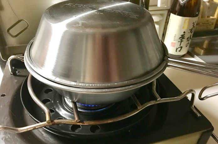 ユニフレーム　シェラカップ　UFシェラカップ900二つで蒸し料理
