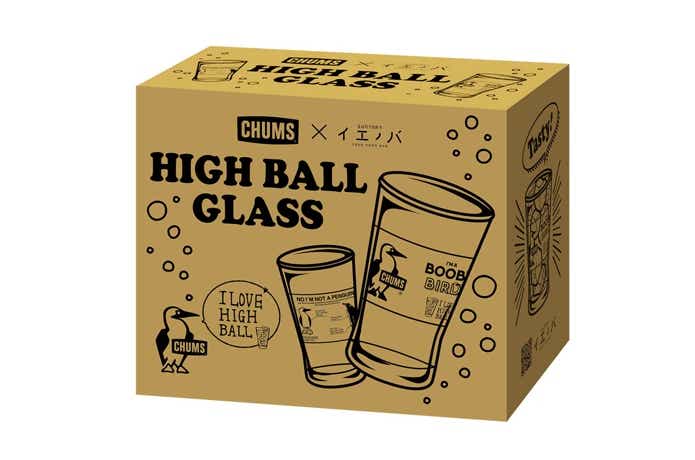 CHUMS × イエノバ「ハイボールペアグラス」のパッケージ