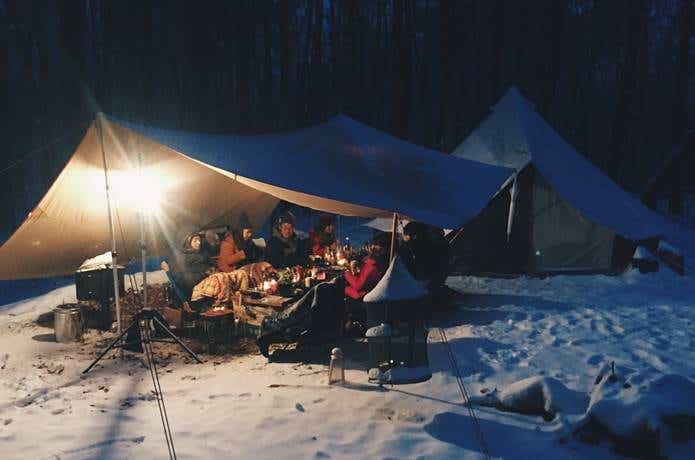 冬　キャンプ