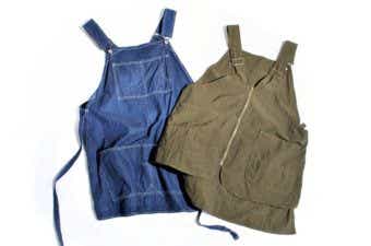 キャル オー ライン「UTILITY DENIM APRON」と「NYLON APRON」