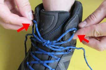 ほどけにくい靴紐の結び方