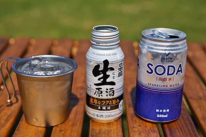 日本盛　生原酒　ソーダ割