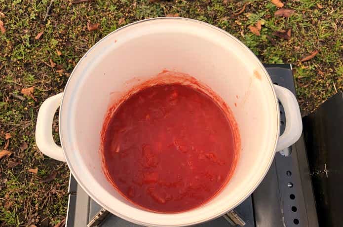 トマト鍋の残り汁