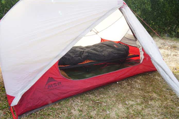 冬用寝袋とテント