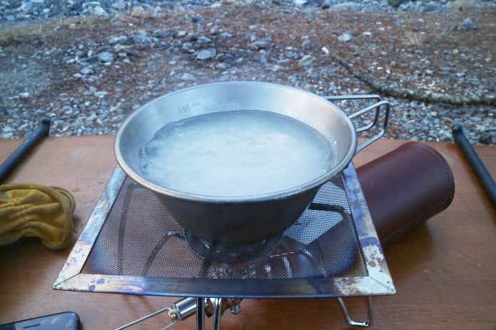 シェラカップ 　炊飯　100℃まで加熱する