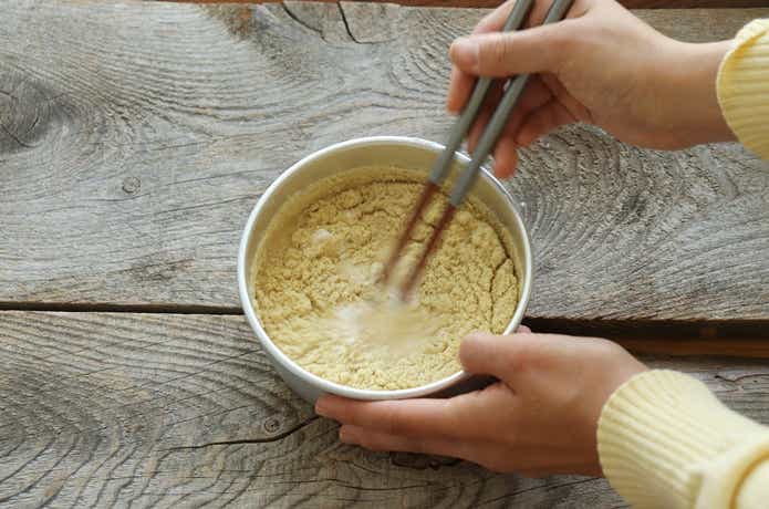 粉豆腐　パンケーキ作り