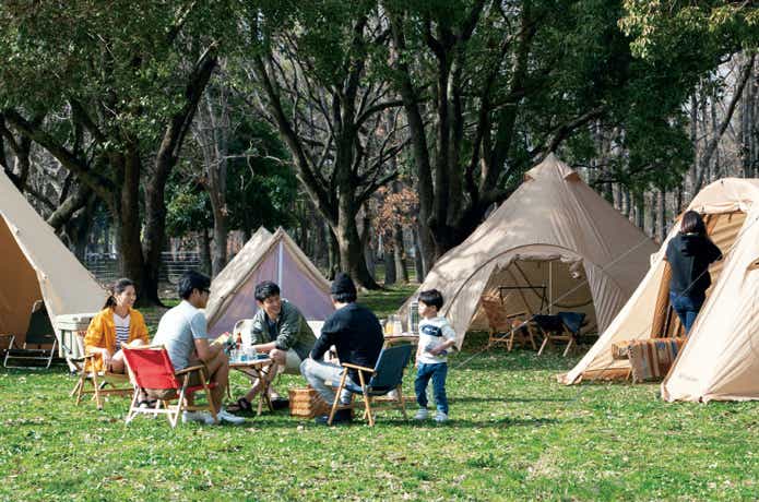 ファミリーキャンプ　テント