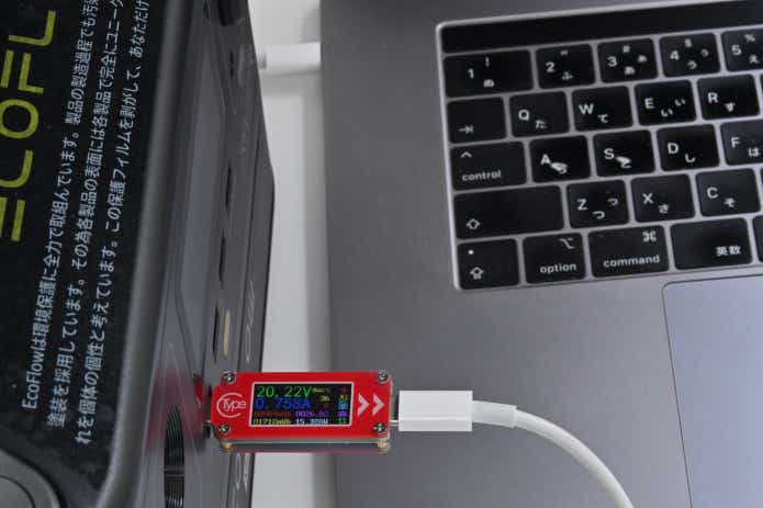 EcoFlow Technologyのポータブルバッテリー・RIVER 600 MAX　USB充電
