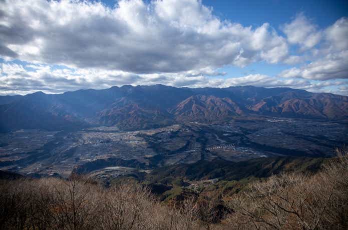 陣馬形山キャンプ場 展望台からの景色