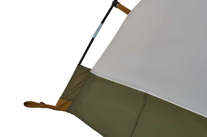 コールマン「ツーリングドーム」シリーズ ポケットにポールを差し込み固定するデザインの背面側