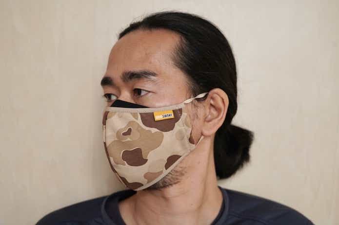 グリップスワニー「GS キャンプマスク」を着用