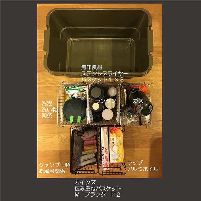 トランクカーゴと積み重ねバスケット