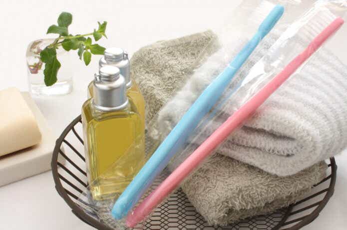 タオルや歯ブラシなどの洗面用具