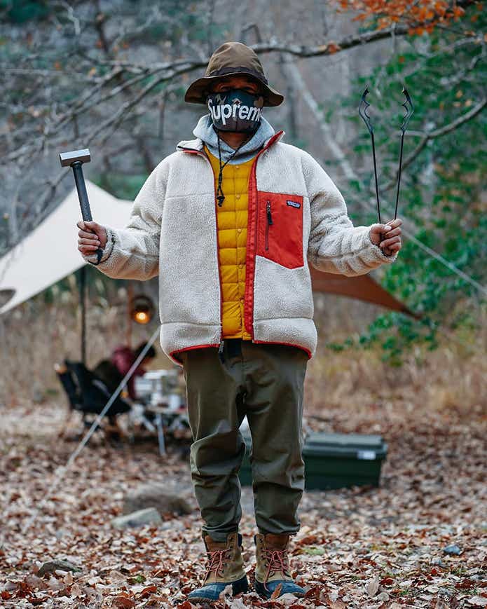 冬のキャンプコーデ