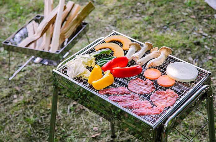 ナチュラ 焚火台＋防水カバー＋焼き網3枚セット＋鉄板蓋 BBQ キャンプ