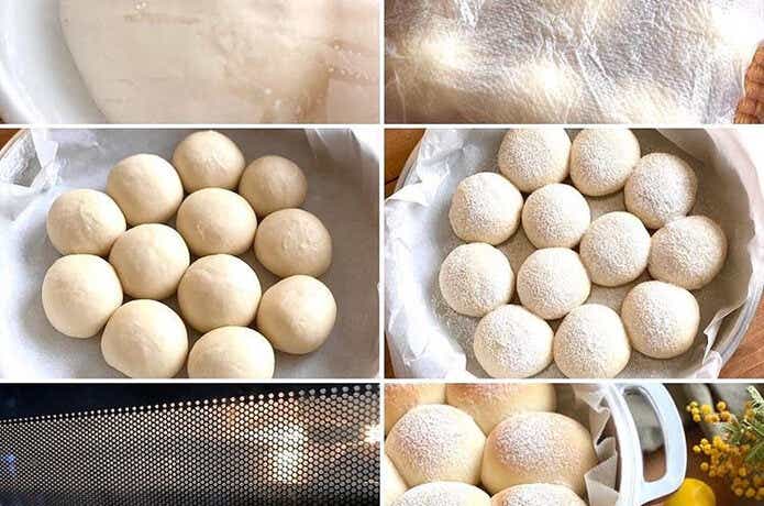 無水鍋で作るちぎりパン