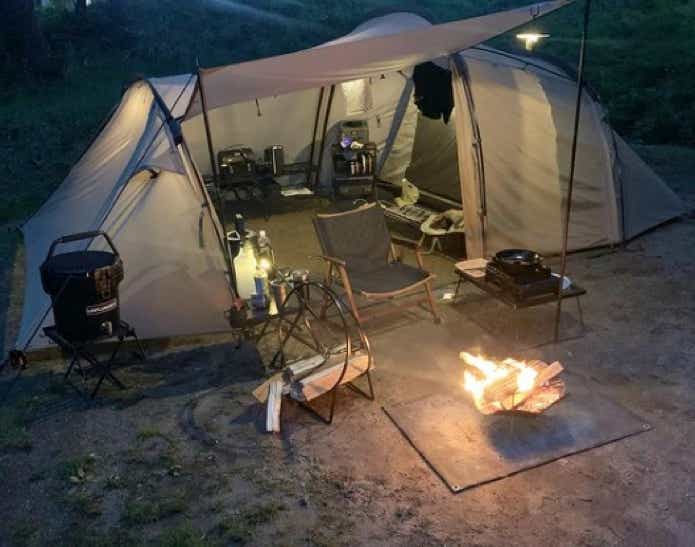 サバティカルのギリアを使ったキャンプサイト