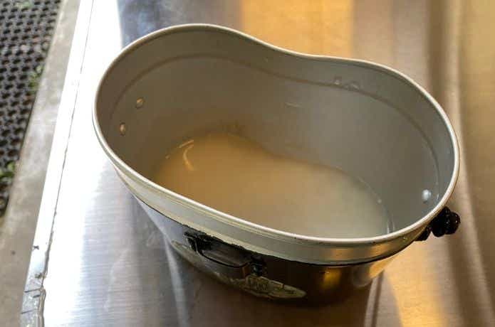 飯盒炊爨に必要な水の量