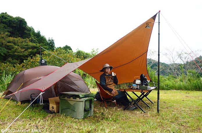 アウトドア テント/タープ Amazonで見つけた最長200cmのカーボン製ポールが、ソロキャンプを豊か 