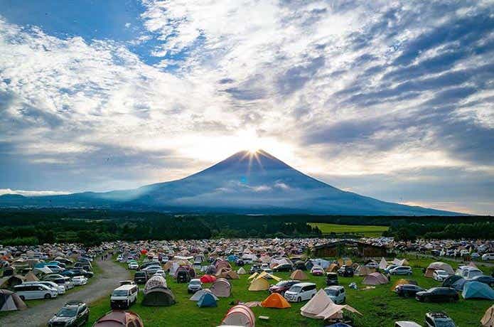 ふもとっぱらキャンプ場_富士山含む遠景