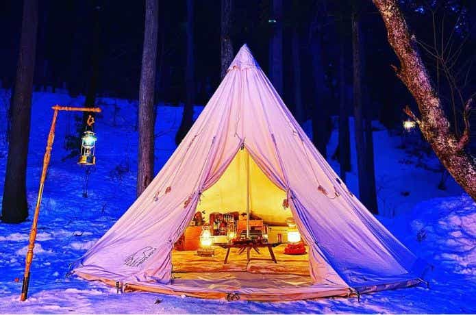 雪山に設置したノルディスクのテント