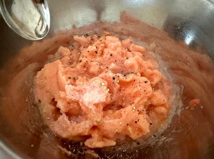 冷凍トマトのシャーベットガスパチョ