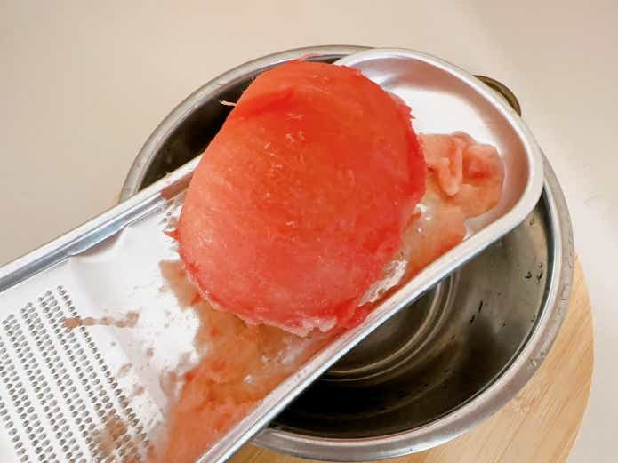 冷凍トマトのシャーベットガスパチョ