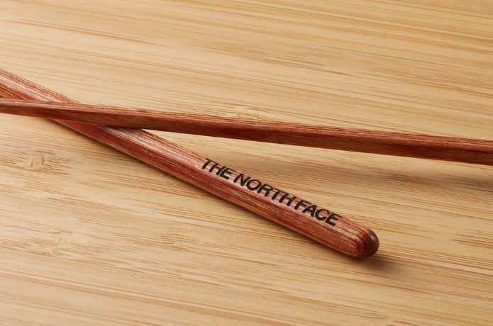 ノースフェイスの木製の箸