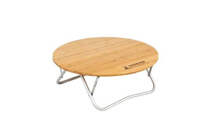 バンブー製ののアウトドアテーブル