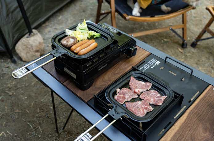 キャンプ飯　調理器具　バンドック アイアンクッカー