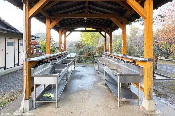 かずさオートキャンプ場の炊事場