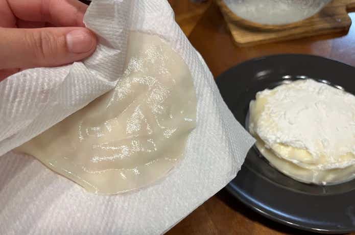 餃子の皮で作るミルクレープ