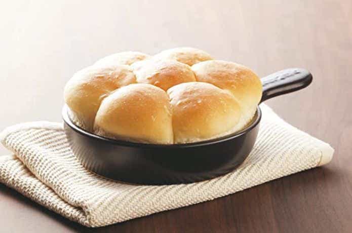 カクセースキレット 陶製 鍋 16cmでパンを作る