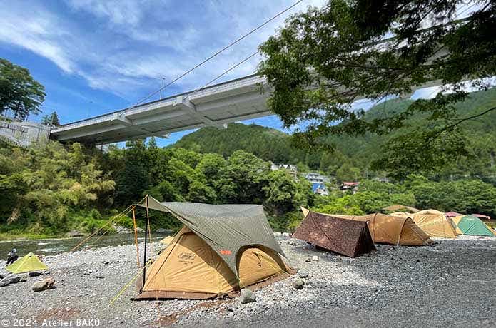 川井キャンプ場フリーサイト