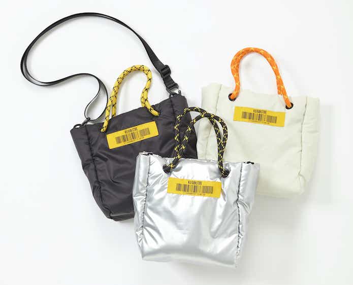 KiU PUFFY TOTE BAG MINI & PUFFY TOTE BAG & PUFFY ROUND SHOULDER BAG